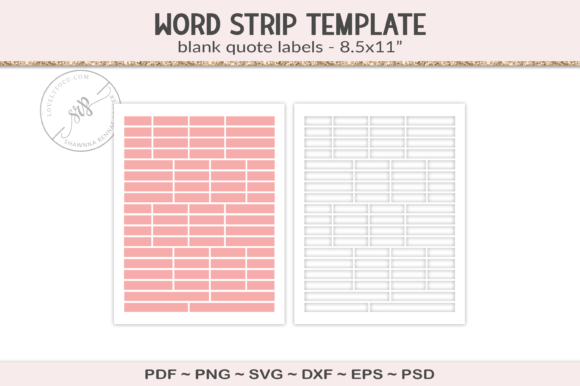 Word Strip Template
