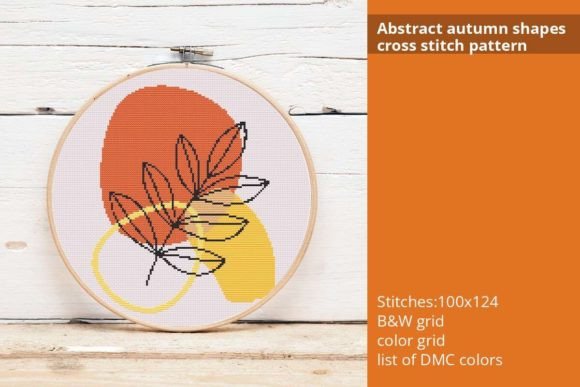 Abstract Autumn Shapes Cross Stitch