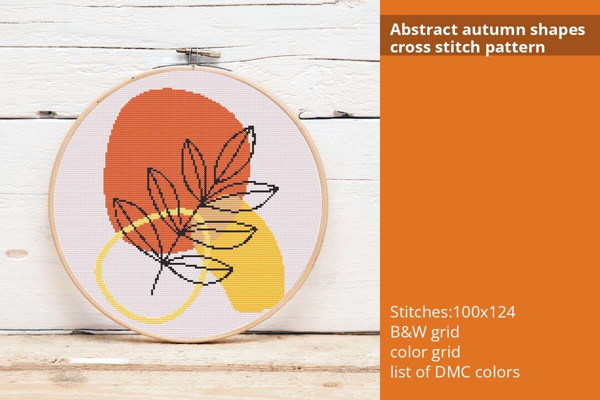Abstract Autumn Shapes Cross Stitch
