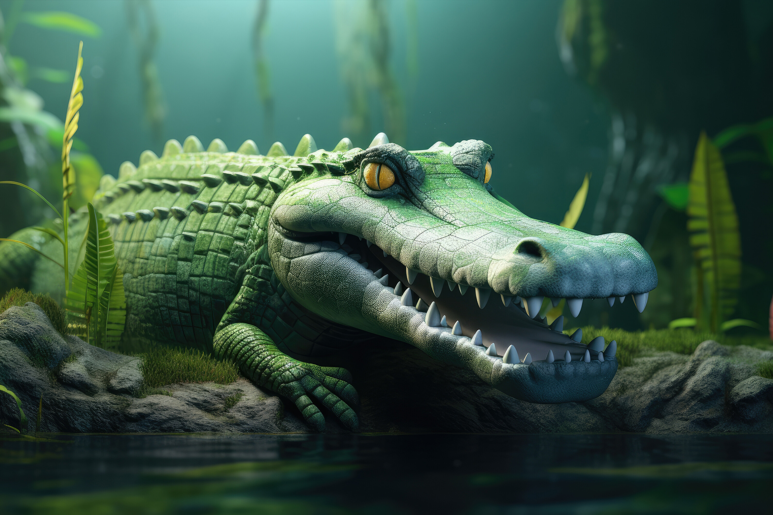 Crocodile Background Graphic by Creative World · Creative Fabrica