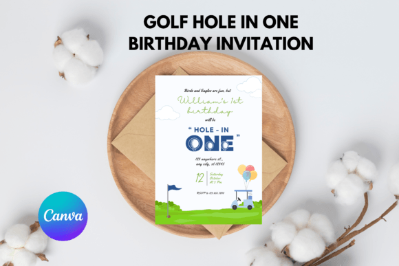 Golf Birthday Invitation Template Canva