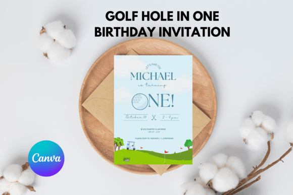 Golf Birthday Invitation Template Canva