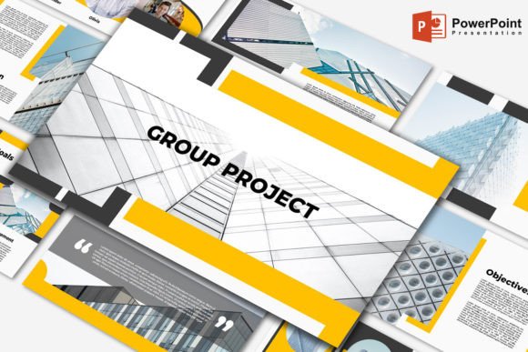 Preview of Group Project - PowerPoint Template PowerPoint template