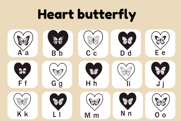 Heart Butterfly Font - Preview 1