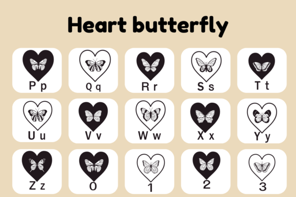 Heart Butterfly Font - Preview 2
