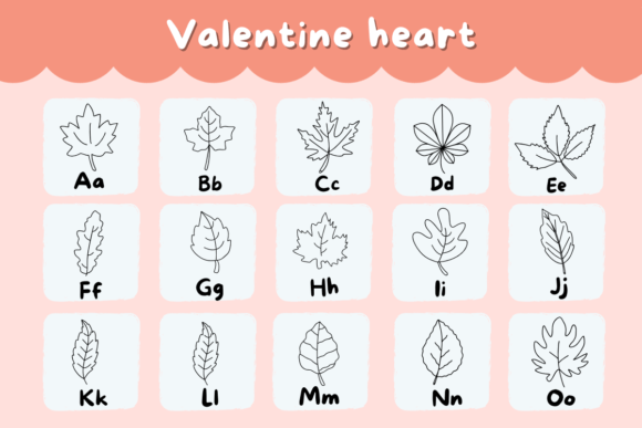 Leaf Thanksgiving Font PNG with transparent background - Preview 1
