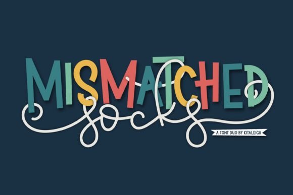 Preview specimen of Mismatched Socks sans serif font