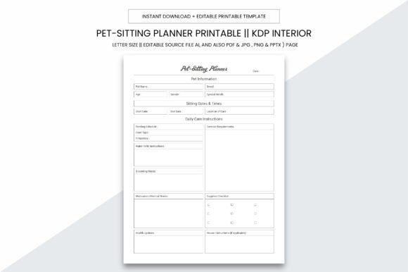New Version Pet-Sitting Planner Page Graphic KDP Keywords By Graphic_hero
