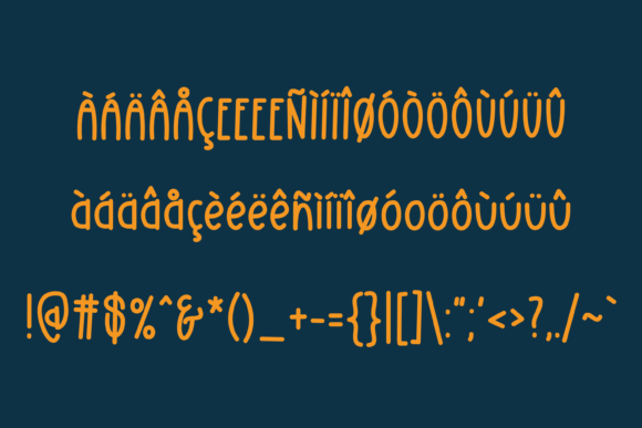 Orange Citrus Font PNG with transparent background - Preview 1
