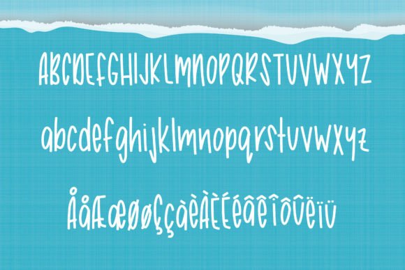 Paper Boats Font PNG with transparent background - Preview 1