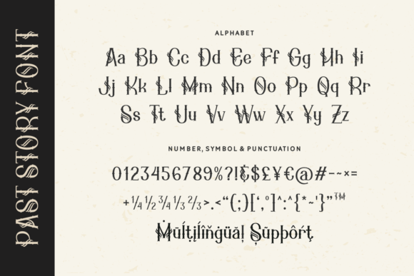 Past Story Font PNG with transparent background - Preview 3