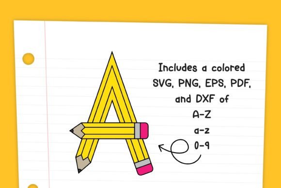 Penciled Font PNG with transparent background - Preview 2