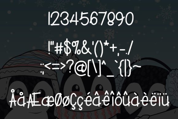 Penguin Grins Font PNG with transparent background - Preview 2