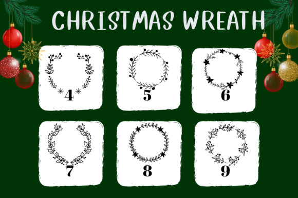 Christmas Wreath Font - Preview 3