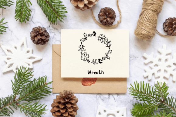 Christmas Wreath Font - Preview 4