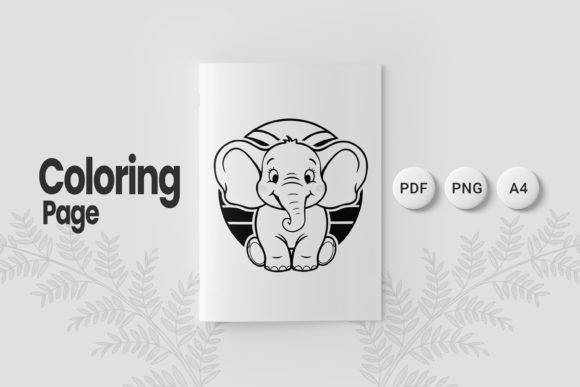 Cute Elephant Coloring Page 14