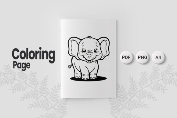 Cute Elephant Coloring Page 15