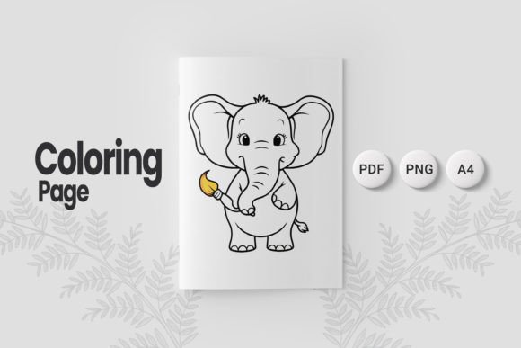 Cute Elephant Coloring Page 16
