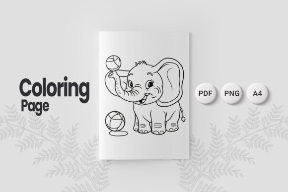 Cute Elephant Coloring Page 20