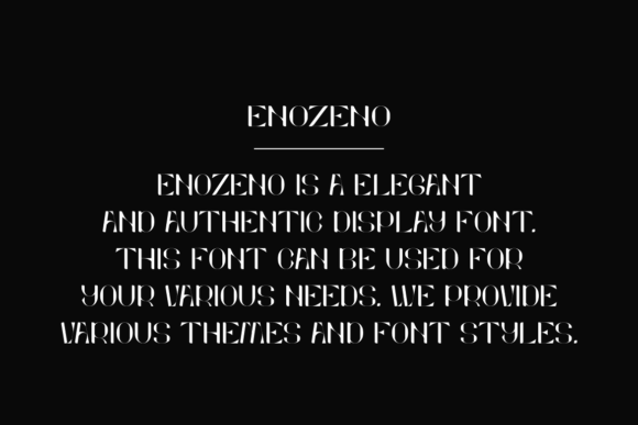 Enozeno Font PNG with transparent background - Preview 3