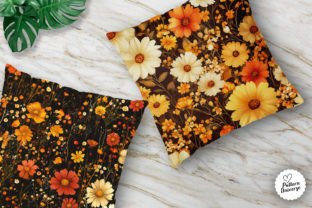 Fall Mixed Wildflowers Digital Papers Graphic by Pattern Universe ...