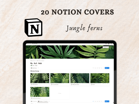 Jungle Ferns Notion Covers