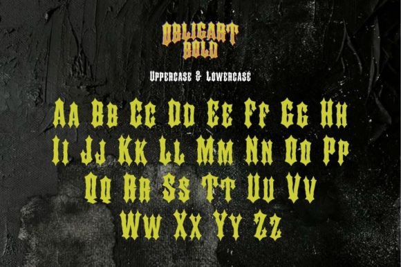Obligart Bold Font PNG with transparent background - Preview 6