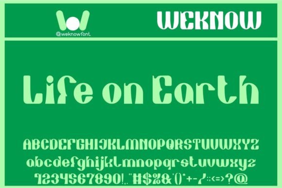 Organic Life Font PNG with transparent background - Preview 1