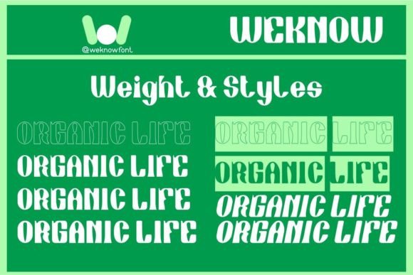 Organic Life Font PNG with transparent background - Preview 5