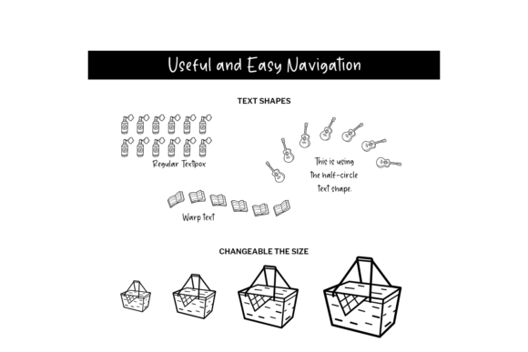 Picnic Doodle Font PNG with transparent background - Preview 3
