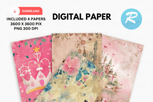 Princess Digital Papers Background Pack Graphic by Regulrcrative ...