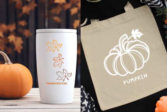 Pumpkin Thanksgiving Font PNG with transparent background - Preview 5