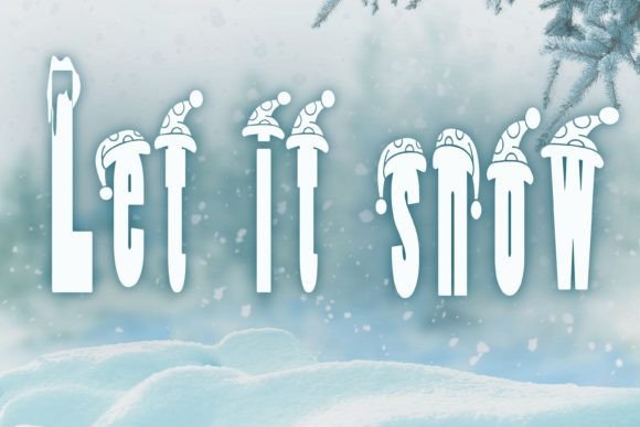 Snow Town Font PNG with transparent background - Preview 1