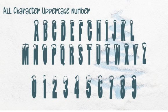 Snow Town Font PNG with transparent background - Preview 2