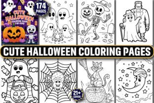 Cute Halloween Coloring Pages for Kids Graphic by ArT DeSiGn · Creative ...