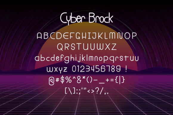 Cyber Brock Font - Preview 1
