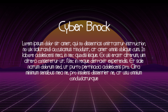 Cyber Brock Font - Preview 3