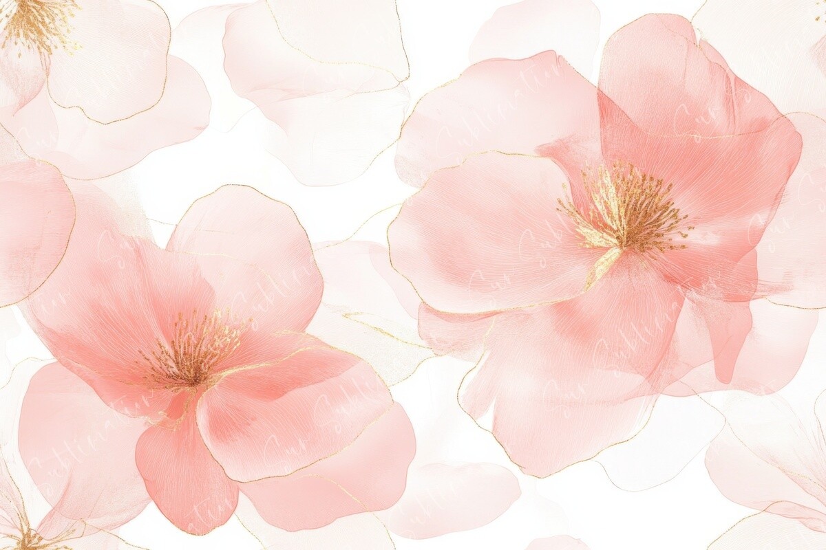 Delicate Pink Flowers Seamless Pattern Graphic by Sun Sublimation ...
