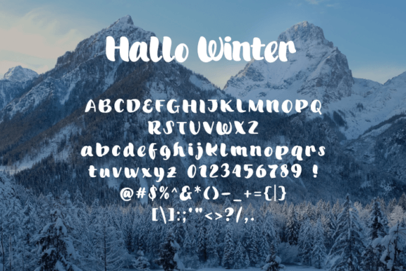 Hallo Winter Font - Preview 1