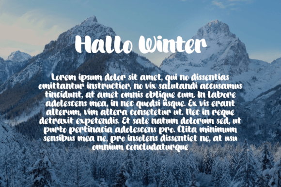 Hallo Winter Font - Preview 3