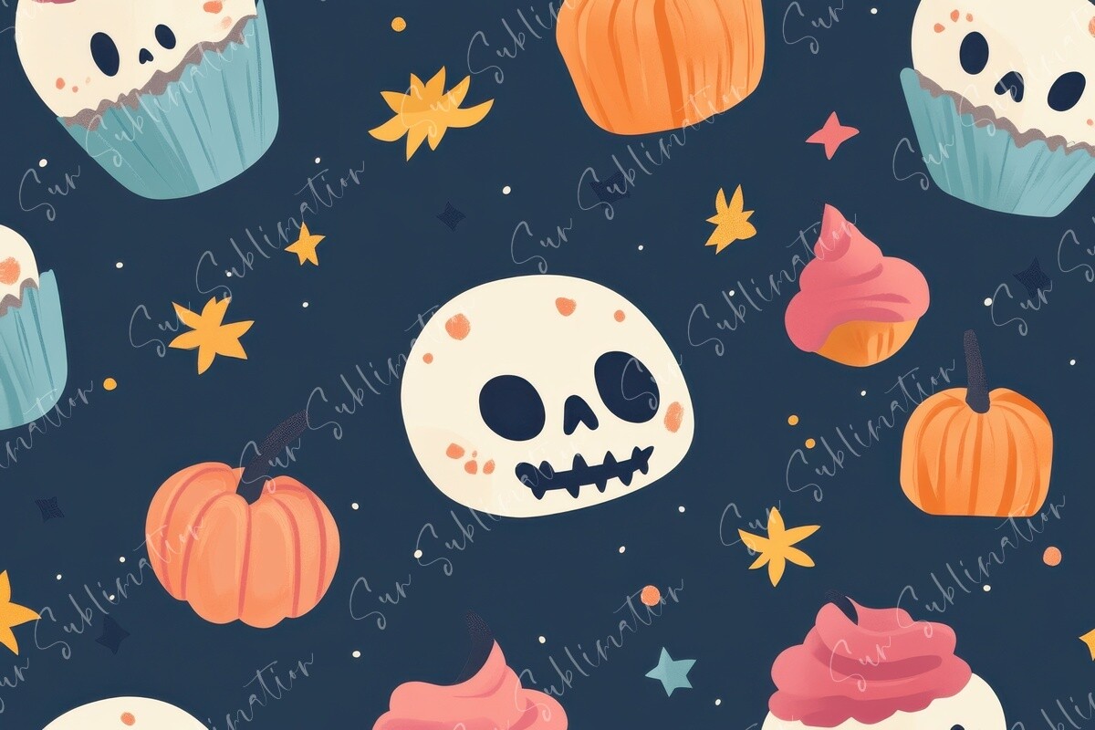 Halloween Desserts Pattern Graphic by Sun Sublimation · Creative Fabrica