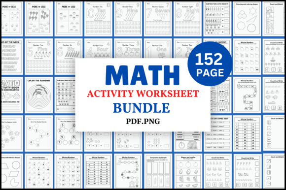 Kindergarten Math Activity Book Bundle