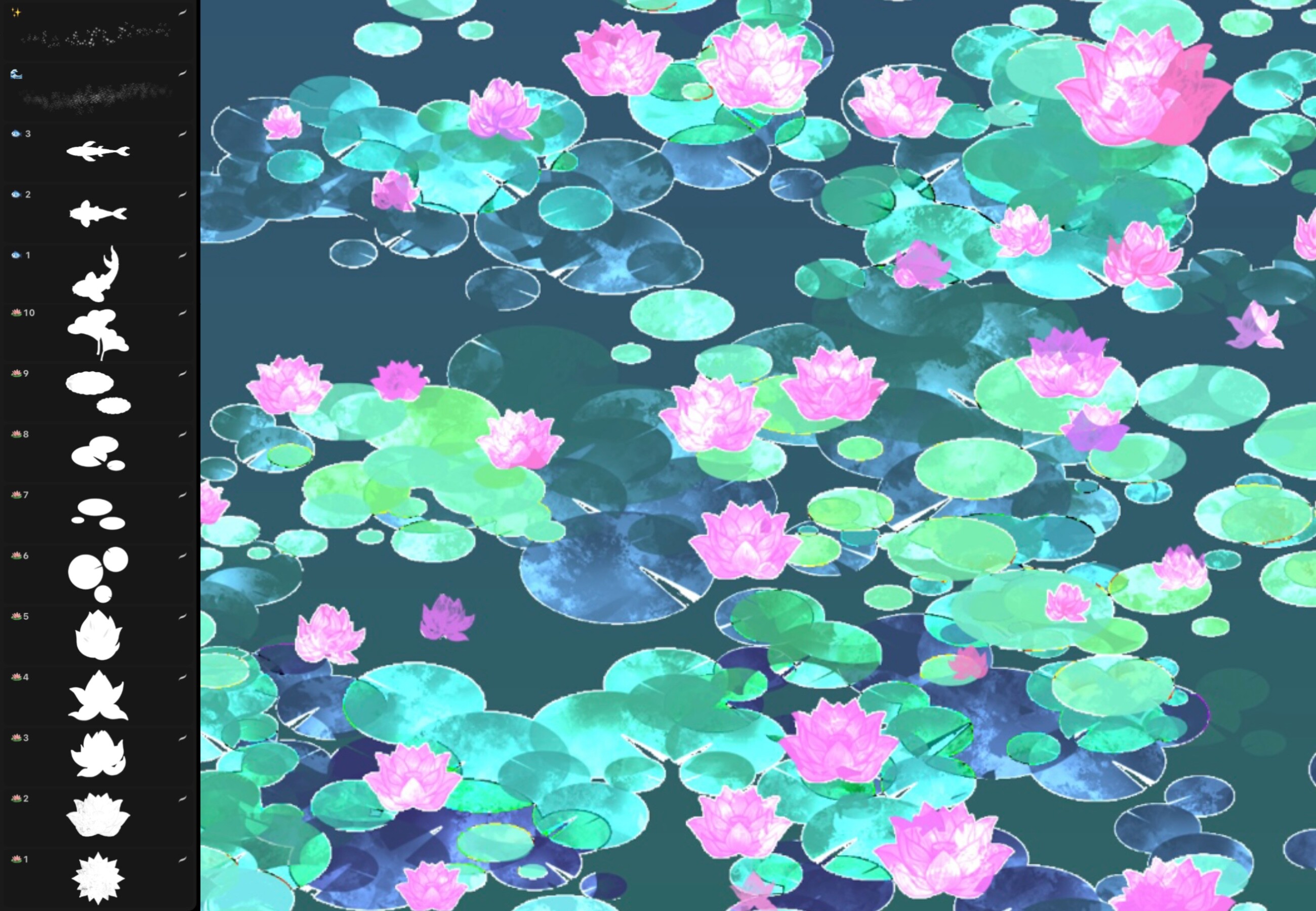 Lotus Brushes Pack for Procreate - photo 2