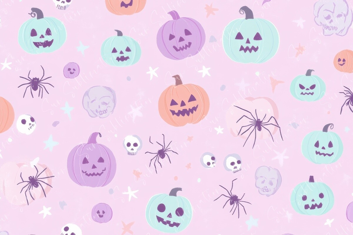 Pastel Halloween Pattern Graphic by Sun Sublimation · Creative Fabrica