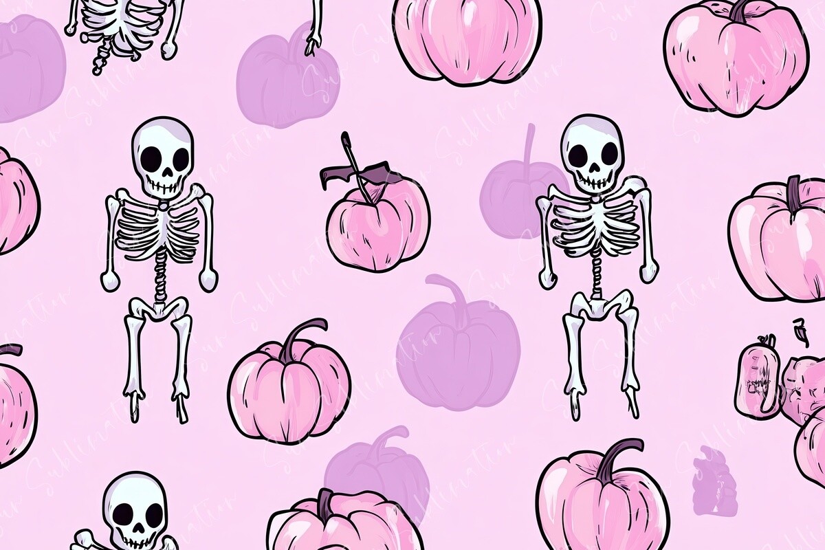 Pink Halloween Pattern Graphic by Sun Sublimation · Creative Fabrica