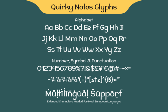 Quirky Notes Font PNG with transparent background - Preview 4