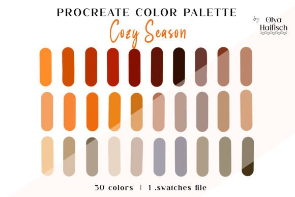 Autumn Procreate Color Swatches Palette