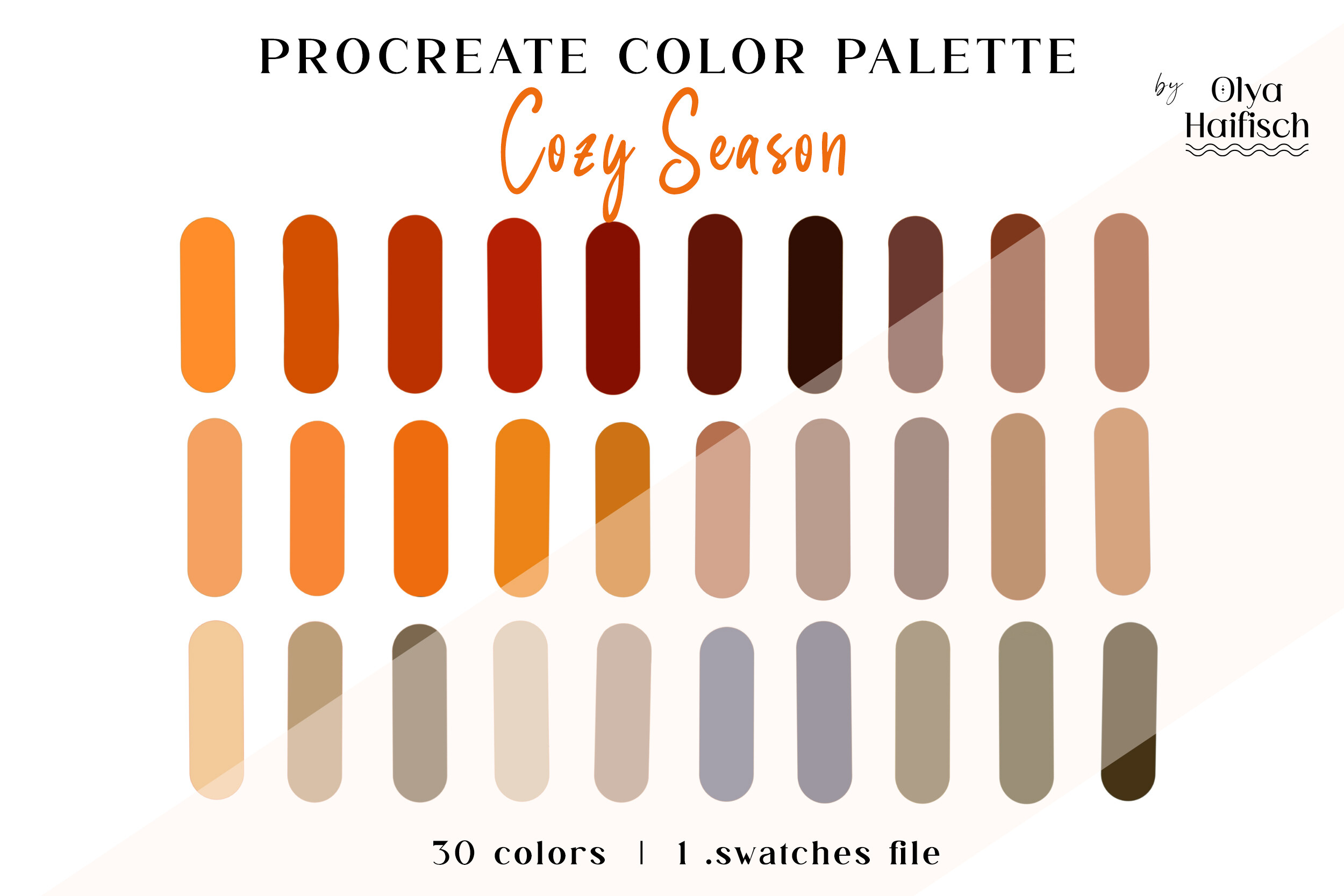 Autumn Procreate Color Swatches Palette