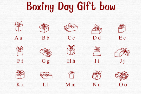 Boxing Day Gift Bow Font - Preview 1