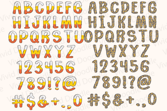 Candy Corn Halloween Doodle Font - Preview 2